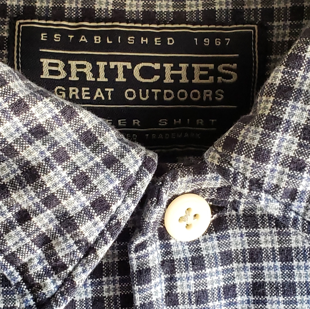 Britches size Large checked pattern long sleeve